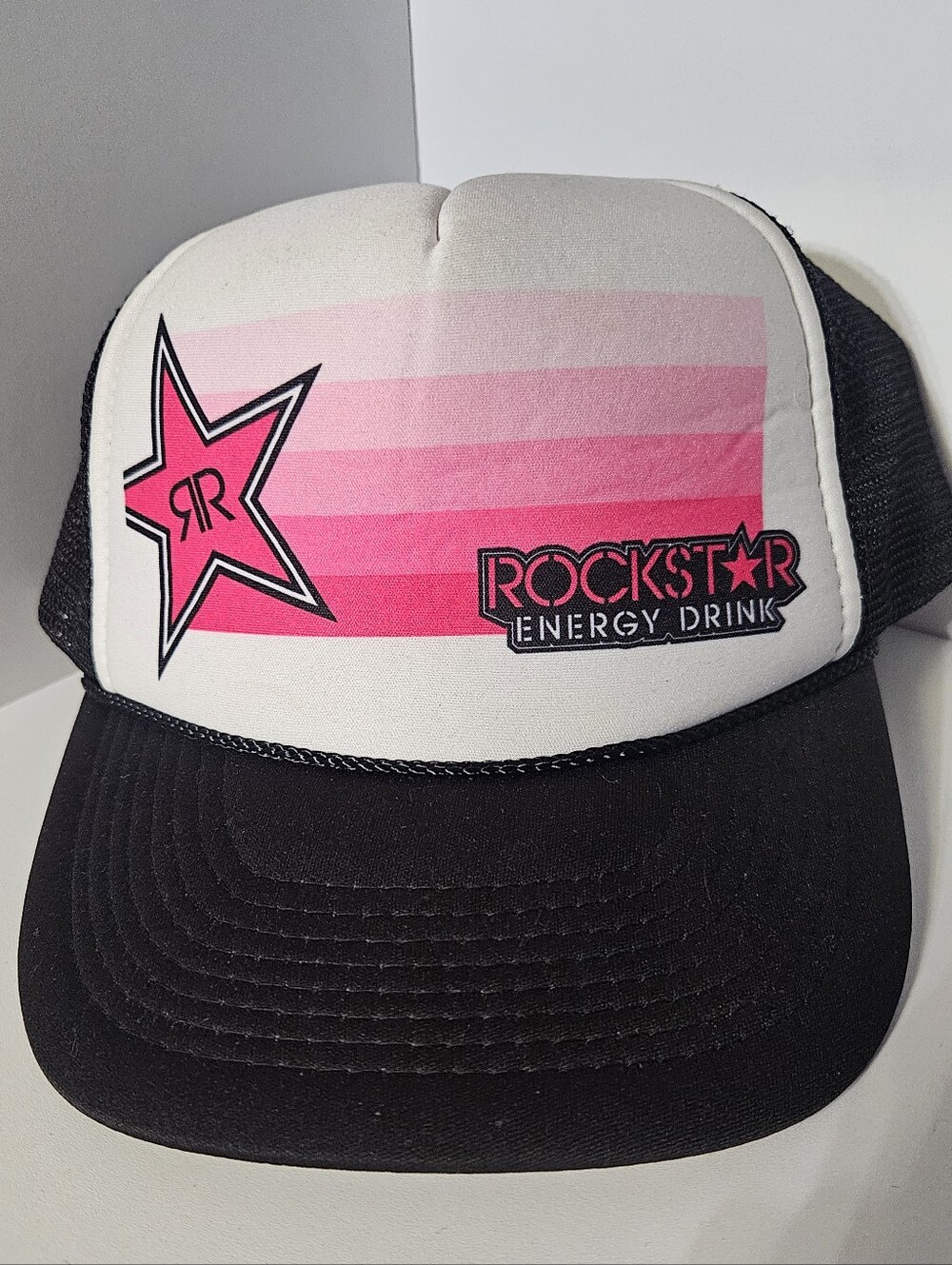 Rockstar Energy Pink Gradient Logo Trucker Hat